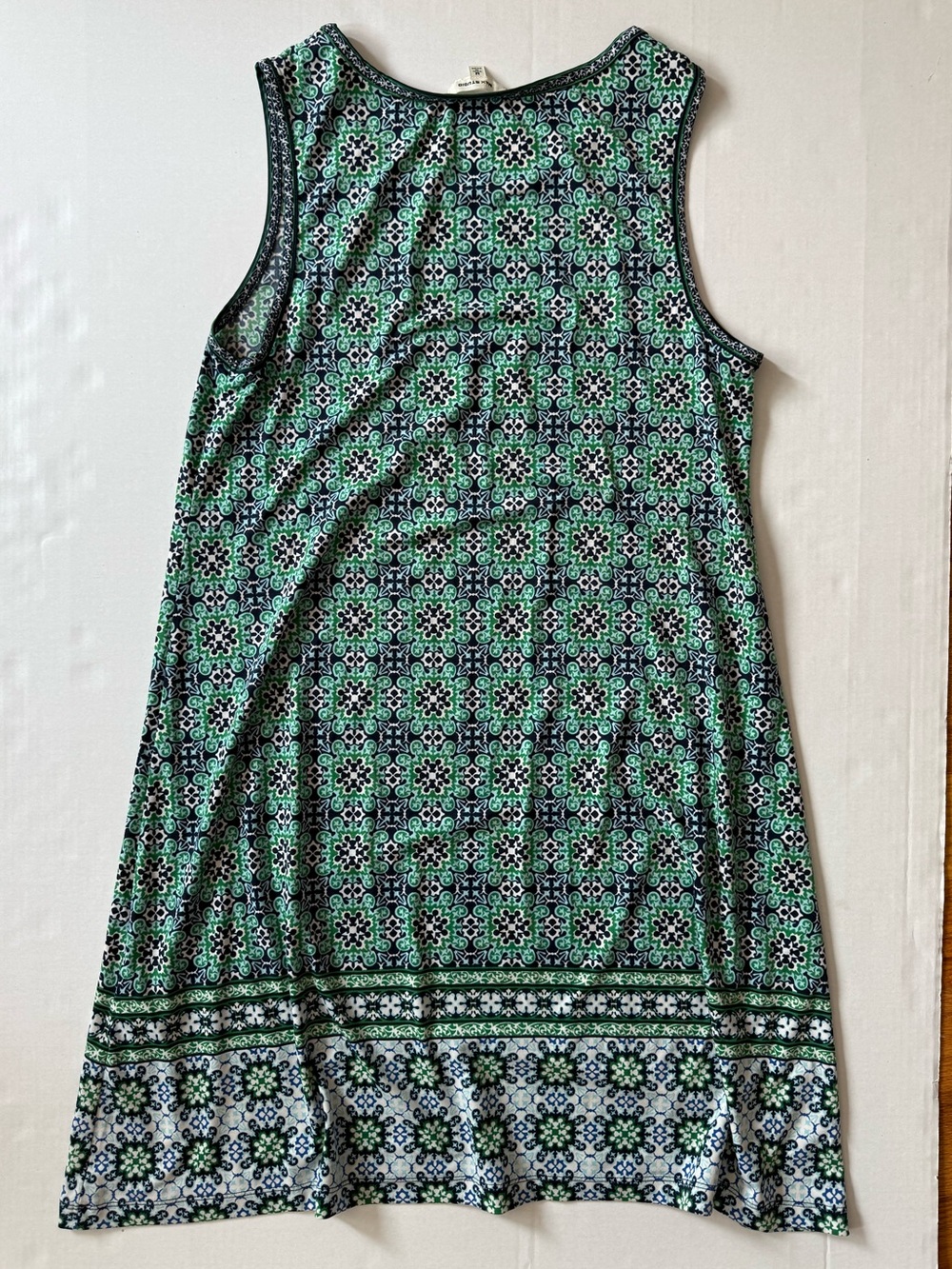 Max Studio Green Abstract Geometric Print Dress - Picture 5 of 5